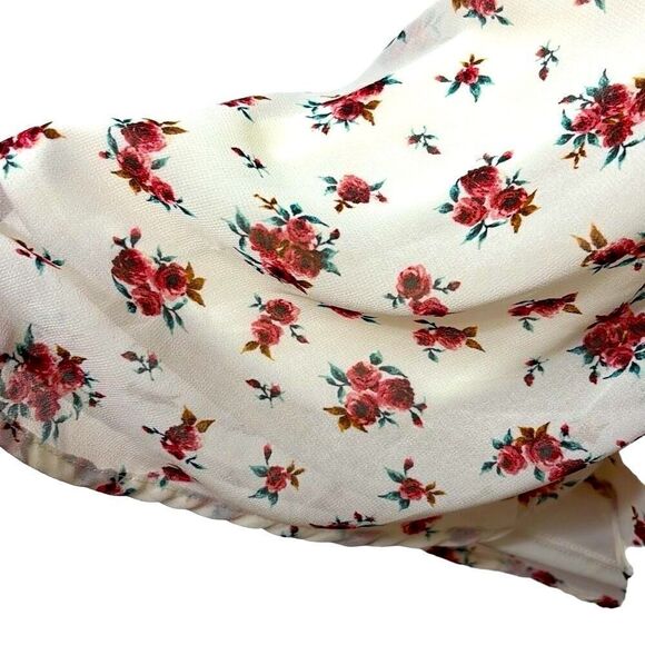 Torrid semi-sheer floral print dress w separate slip smocking detail 0 ( L) - Picture 13 of 16